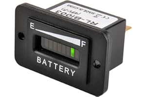 Jayron Large LED Display Lead Acid Battery Indicator Suit for DC Powered Equipment Such as Fork Lifts, Golf Cart, Floor Care Equipment (48V)