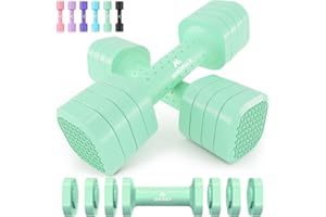 Amonax Adjustable Dumbbells Set, 1kg/2kg/3kg/4kg/5kg Dumbbell Pair, 4-in-1 and 5-in-1 Weights Dumbbells Set Women Men, Free Weights for Home Gym, Workout Hand Weights for Strength Training