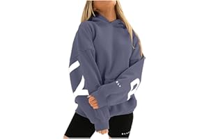 nuoke Hoodie Damen Pullover Jacket with Pockets Blakely Aufdruck Hoodies für Damen asual Winter Sweatshirt mit Kapuze Langarm Kapuzenpullover Langarmshirt Pulli Sweatshirts Angebote des Tages Heute
