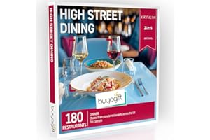 Buyagift High Street Dining Experience Gift Box for 2 – 180 Locations Across the UK