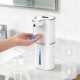 Automatic Soap Dispenser,Etopgo 380ml Rechargeable Wall Mounted Touchless Liquid Soap Dispenser with 6 Adjustable Levels,Digi