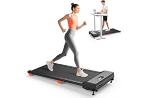 UREVO Tapis Roulant Salvaspazio Elettrico, Con 9% Inclinazione Manuale,Mini Tapis-Roulant da Casa,Smorzamento a 6 punti & Silenzioso，Schermo LED e Telecomando,Walking Pad per Camminare e Correre