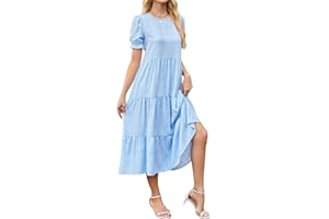 Zetieny Abiti da Donna Casual Abiti Lunghi Estivi e Primaverili Abito Donna Vestito Elegante Stampa Leopardo