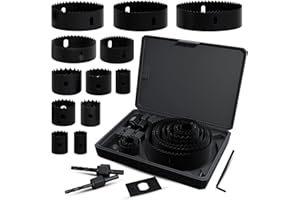 METOTY 18-teiliges （19-102mm）Bi-Metall Lochsäge Set,Karbidstahlschneider für Holz, Gipskarton & Kunststoff | Ultrascharfe Zähne | Schnellwechselbar | Inklusive Dorn & Hex Key