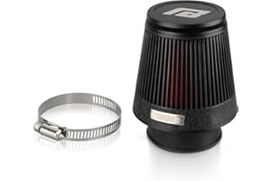 NIBBI filtro aria moto da 48mm,filtro a cono per Moto Scooter Dirt Bike Pit Bike Motocross Ciclomotore ATV Nero