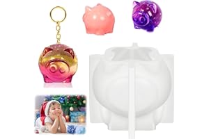 TECHEEL Silikonform Schwein Silikonform Schweinchen Giessform Schweinchen Gießform Silikon Kerzenhalter Schweinchen Glücksschwein DIY Kerzenform Silikonform Weihnachten Gießformen Silikon Schweinchen