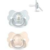 Suavinex, Pack of 2 Pacifiers for Babies 0/6 Months and Newborns, with Physiological Silicone Teat SX Pro, Symmetrical, Flat