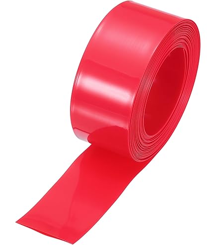 Gaine Thermorétractable SOURCING MAP 43mm Plat Tube 2m Longueur PVC