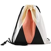 Nacnic - Backpack Bag with Triangle Ropes &ndash; Geometric Drawstring Bag in Durable Cotton &ndash; Ideal for Gym, Beach, Pool, Sport or