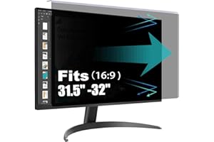 Pozlle Filtro de Pantalla de privacidad para computadora de 32 Pulgadas, antiluz Azul, se Adapta a monitores diagonales de Escritorio de Pantalla Ancha de 30, 31, 31.5, 32 Pulgadas (16:9)