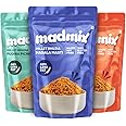 Madmix Millet Bhujia | 100% Baked Bhujia | High Protein Vegan Snack| Snacks for Parents| Farsaan|Namkeen|Guest Snacks|Pack of 3 (125g X 3)