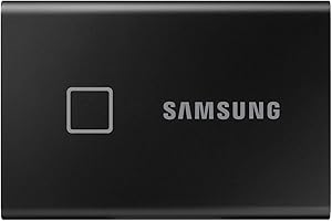 Samsung T7 Touch Portable SSD - 2 TB - USB 3.2 Gen.2 External SSD Metallic Black (MU-PC2T0K/WW)