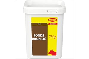 MAGGI PROFESSIONAL Fonds Brun Lié Déshydraté - Goût de Viande Rôtie - Sauce Corsée et Onctueuse - Gain de Temps en Cuisine - Aide Culinaire, Fonds, Fumet - Boîte de 750 g pour 15L à 30L