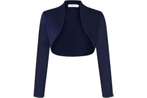 KOJOOIN Coprispalle Donna Bolero Cardigan Corto Bolero da Donna Festivo Elegante Giacca a Spalla