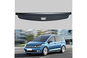 ZUMAHA Auto Einziehbarer Laderaumabdeckung Kofferraum Cargo Cover für Volkswagen VW TOURAN 2016 2017 2018 2019 2020 2021 2022 2023 2024 Kofferraumabdeckung Rollo Schutz Innere Zubehör