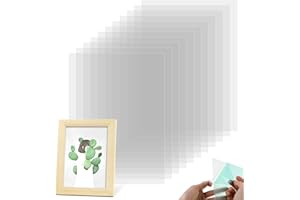 HARIENDNY 50 PCS Acetate Sheets Clear Acetate Sheets Plastic Heat Resistant, 4.3x6.3inch Blank Mylar Stencil Sheet Template Plastic for Quilting Stencils Vinyl Cutting and Crafts Album Photo (Need to tear film)
