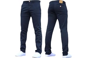 Crosshatch Mens 'Brooks' Stretch Chino Slim Fit Leg Trousers Jeans by JeanBase