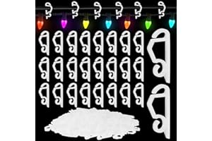 SLTAXAR 100 Pcs Crochet de Gouttière Plastique pour Guirlande Noël Accroche Guirlande Gouttiere Crochet Guirlande Exterieur Crochet Gouttiere Guirlande Attache Guirlande Lumineuse Noël
