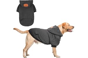 BEAUTYZOO Sweat à capuche pour chiens de petite, moyenne et grande taille, vêtements d'hiver chauds pour chiot, chiens de taille S, M, fille et garçon, chandail à capuche avec poche, pour bouledogue,