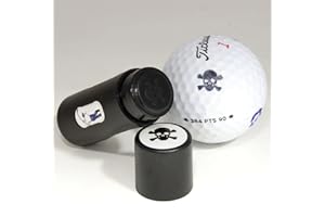 D B Spares Timbro per pallina da golf, motivo: teschio e ossa incrociate, colore: nero