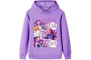Moollyfox Huntrix - Sudadera con capucha para niños y niñas con estampado de caricatura
