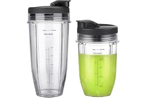 Ersättningskopp 18 oz 24 oz med 2 lock för Ninja mixer BN750EU BN800EU BN495EU TB301EU TB401EU CB100EU CB350EU SS101C SS150C