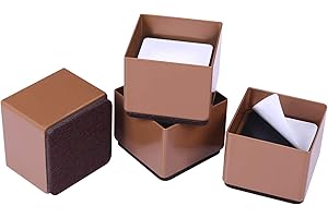 Ezprotekt Betterhöhungen, 1.2"/3 cm Möbelerhöhung aus Karbonstahl, 2.4 Zoll im Durchmesser, Selbstklebende Möbelerhöhung Fügt 1.2 Zoll Höhe zu Betten, Sofas Schränken, Unterstützt 50.000 lbs, Quadrat
