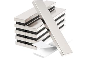 Wukong Magnesy samoprzylepne, mocne, 50 x 10 x 3 mm, 10 sztuk, bardzo mocne, silne magnesy, prostokątne, samoprzylepne magnesy do biur, kuchni i magazynów