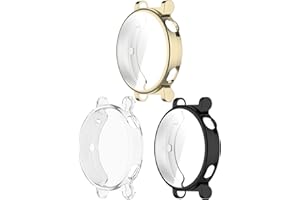 Chofit Etui kompatybilne z Huawei Watch GT 4 46 mm 41 mm osłona ekranu, powłoka ochronna pokryta TPU, pancerna obudowa do Huawei Watch GT4 (czarne + przezroczyste + złote, 41 mm)