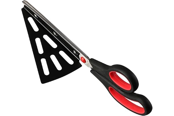 flintronic Ciseaux à Pizza en Acier Inoxydable de 28cm, Cuisine Cisailles en Ciseaux avec Pelle Pizza détachable, (Multi-fonction pas seulement pour pizza) Gadget de cuisine