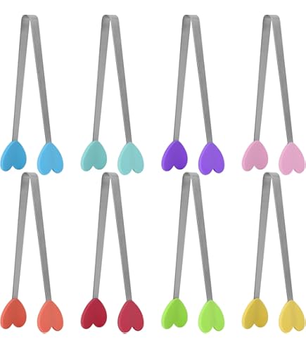 3 stuks keukentang, 15,4 cm mini suikertang keuken kleine serveertang 201 roestvrij staal ijstang set candybar tangen voor bruiloft, bar, feest (zilver