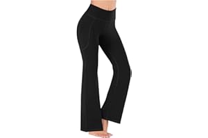 NUSGEAR 2021 Nuevo Mujer Pantalones, Pantalones Piernas Anchas Yoga Pantalones Color sólido Casual Largos Pantalones Mujer Gym Pantalones Leggings Cómodo Cintura Alta Deportivos Running