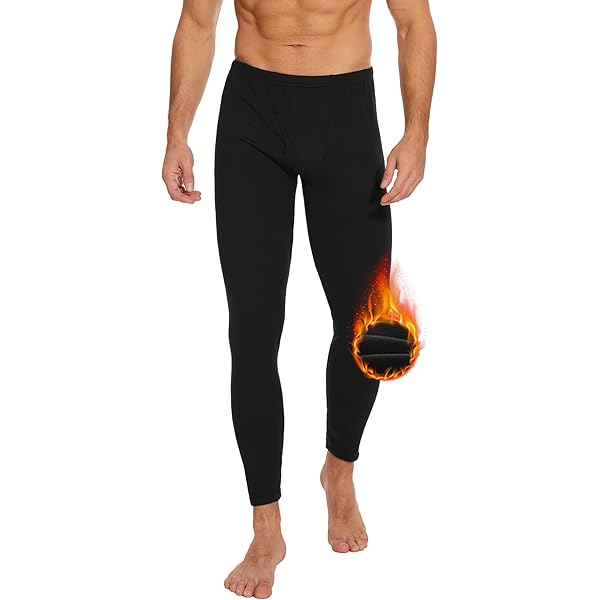 ATTIQOZI 4er Pack Thermo-Unterhosen Für Herren - Lang, Warm Mit Innenfleece Für Ski & Winter