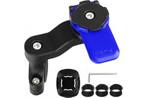 PTUI Supporto Telefono Moto, Porta Cellulare Bici Universale Supporto per Bicicletta E Moto, Supporto Telefono per MTB, Staccabile & Universale Ruotabile A 360° (Blu)