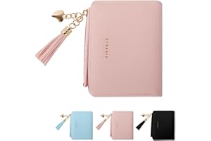 Wiainty Portafoglio Donna Piccolo in Pelle con Cerniera, Portamonete e Scomparti per Carte Multipli per Ragazza