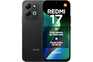 REDMI 17, 4+128GB, Negro, 7500mAh, Carga Turbo 45 W | Corning® Gorilla® Glass 7i resistente, pantalla inmersiva de 6,9", potente MediaTek Helio G91-Ultra, cámara dual AI de 50 MP