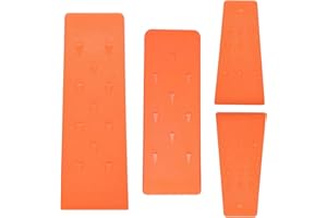 Poweka Fällkeil zum Fällen von Bäumen, 4 Packungen mit 2 x 5,5 Zoll + 8 Zoll + 10 Zoll, Holzkeil-Werkzeugsatz für Kettensägen-Holzfällerzubehör