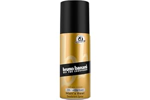 ‎BRUNO BANANI Bruno Banani Fragrance Man's Best Deo-Bodyspray, Körperspray mit sinnlich-orientalischem Herrenduft, 24h lang anhaltend, 150 ml