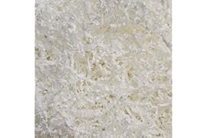 KDMNZOO 200g Weiß Raffiabast Geschreddertes Papier Für Geschenkbox Füllmaterial Geschenk, Füllmaterial Für Pakete Präsentkorb DIY Party Hamper Füllung