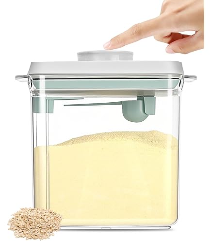 Aolso Milchpulverspender 800ml - Lichtdichter Behälter Mit Messlöffel, Hellbraun