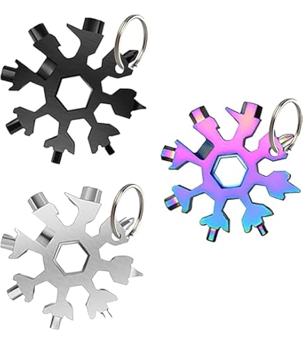 Vicloon Multifunctionele Pen, 6 in 1 Balpen, Sleutelhanger, Cadeau Voor Vaderdag, Groot cadeau Voor Mannen, Moeder, Gadget, Ongebruikelijk, Origineel, Nuttig, Grappig (Geel Zilver