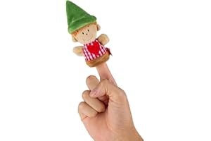 SIGIKID 43004 Fingerpuppe Seppl, Plüschpuppe zum Auf-die-Finger-stecken, Rollenspiel, Geschichten erzählen, Spielen, für Kinder ab 6 Monaten, Seppl/Mehrfarbig 10 cm