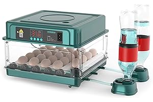 PNETERG 220 V Incubatrice Uovo Automatico, 24/36 Uova Incubatrici per Pollame, 2 lavelli, Silenziatore Incubatrice Uovo Automatico, Incubatrice Con Coperta Calda (24 pezzi)