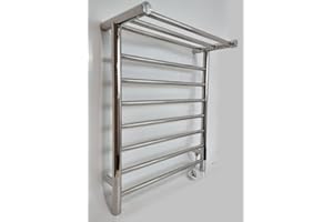 Manissa Chester Electric Stainless Steel Towel H660mm x W550mm Rail Bathroom Heater Heated Towel Rail Mirror Polished Finish