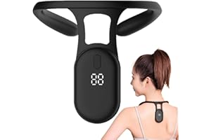 GETEAWILY Instrument de cou apaisant lymphatique à ultrasons, appareil de façonnage du corps, tapis de massage bioélectrique EMS Acupoints, instrument portable pour façonner le cou, masseur cervical électrique