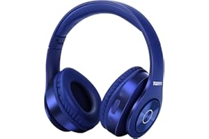 TUINYO Auriculares Bluetooth Inalámbricos Auriculares Estéreo Inalámbricos 35H Tiempo de Juego con Bajos Profundos Orejeras de Proteína de Memoria Suave Micrófono Incorporado Modo con Cable PC/TV