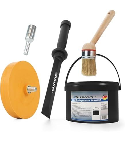 RepTools Reifenmontagepaste Blau 5kg Set Mit Pinsel - Profi Montagewachs Für Breitreifen & Run-Flat