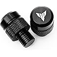 CCYYMOWOK 2pcs M10*1.25 Motorcycle CNC Mirror Hole Plugs Screws Bolts For Yamaha MT 07 09 MT07 MT09 SP MT10 FZ09 FZ07 (Black)