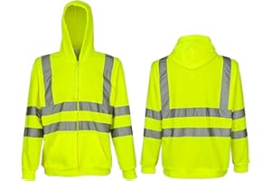 Consorte Pullover Warnschutzpullover Pulli Warnschutz Sweatshirt Gelb Kaputze (Merk-Z)