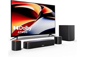 ULTIMEA Soundbar 5.1ch Compatibile con Dolby Atmos, Impianto Surround Sound bar per TV, Soundbar TV per Home Theater, Sound Bar con Subwoofer, 2 Altoparlanti Surround, HDMI eARC, Aura A50 Pro